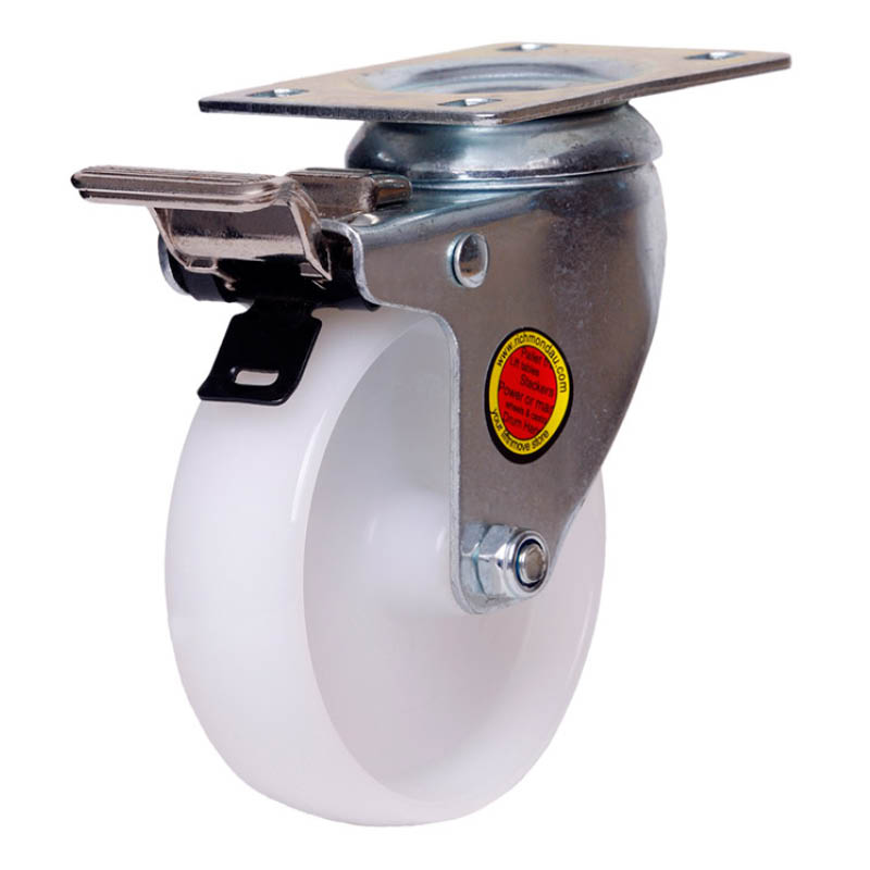 Richmond plate castors 125kg load capacity swivel/brake