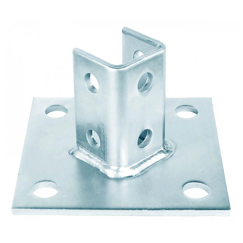 Base plates - with 6 hole collars - for channel