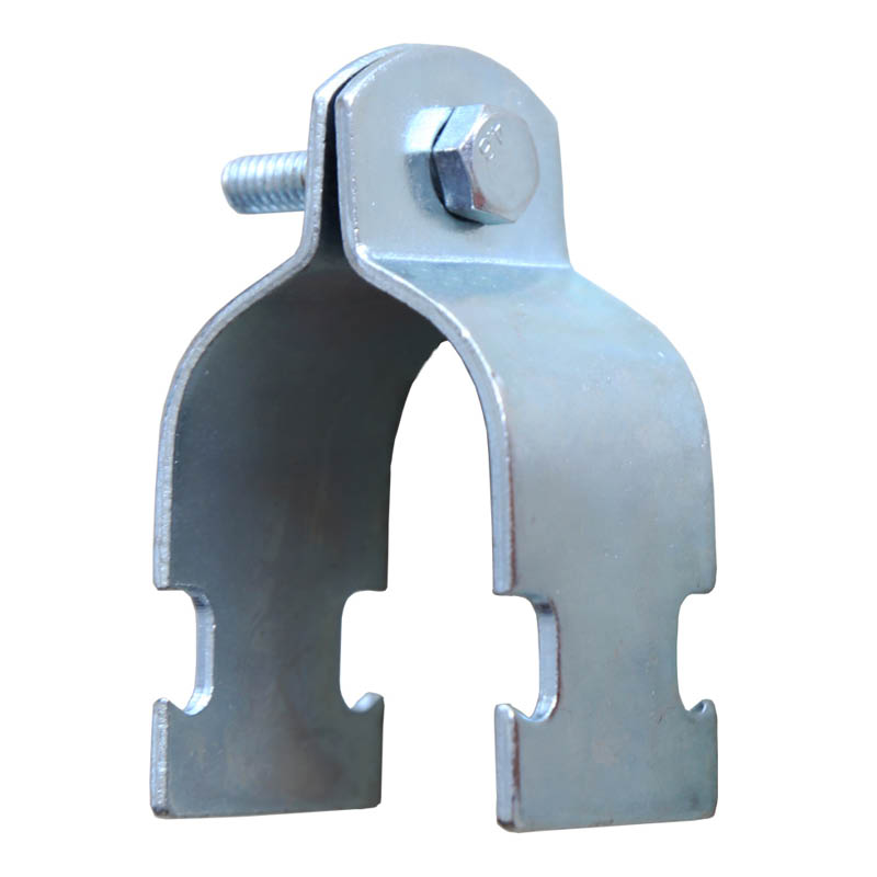 Channel clips 2 piece clamps for pipe