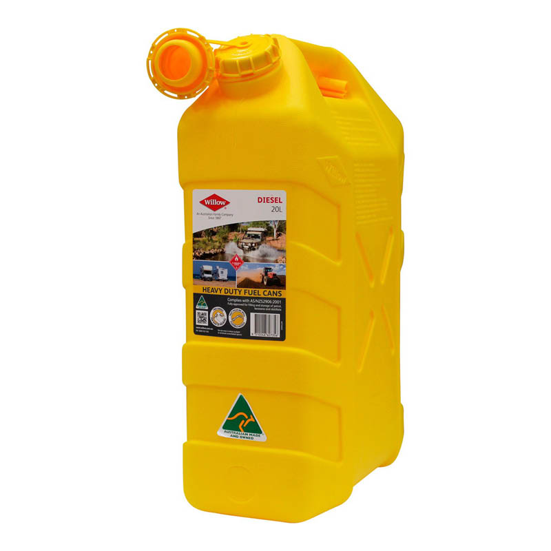 Willow fuel cans for diesel with pourer