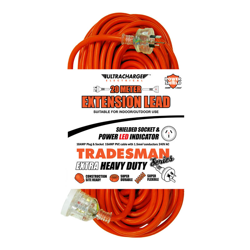 Ultracharge tradesman extension leads - heavy duty - 10Amp ...