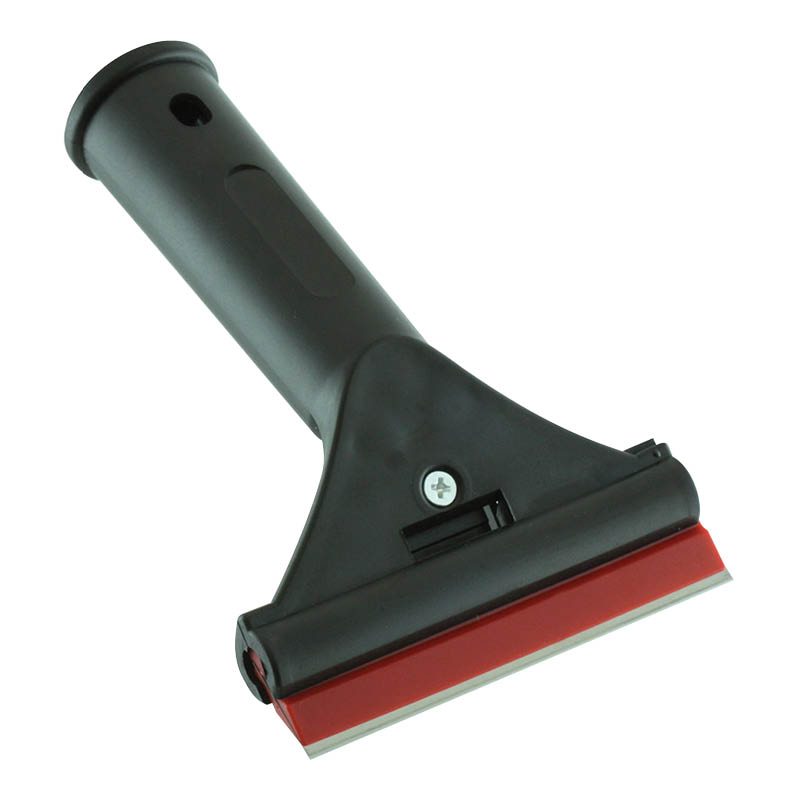 Sterling plastic window scraper with a plastic cap for safety