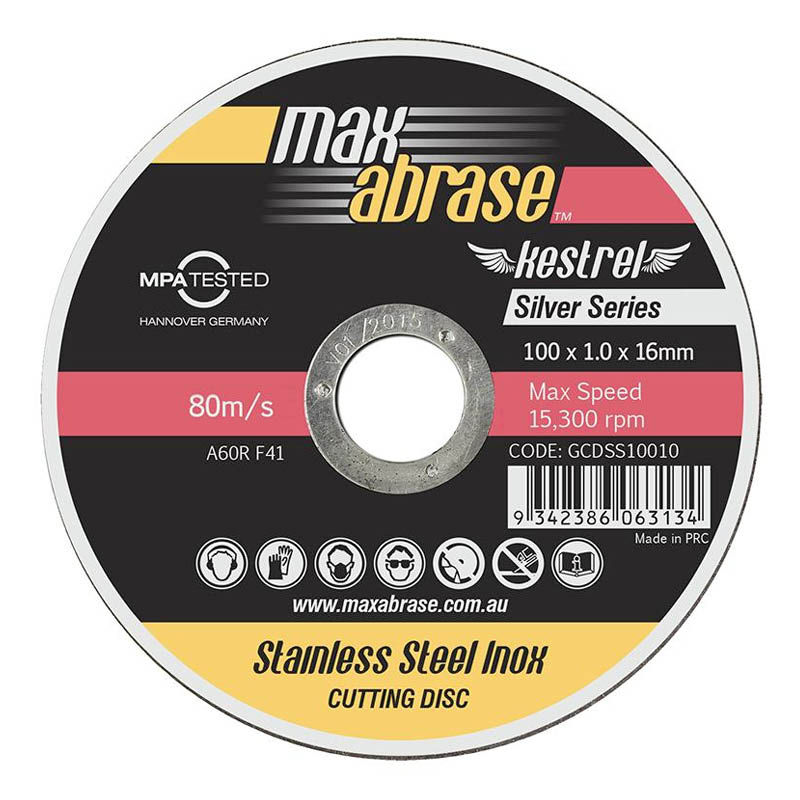 MaxAbrase silver series cutting discs for stainless steel
